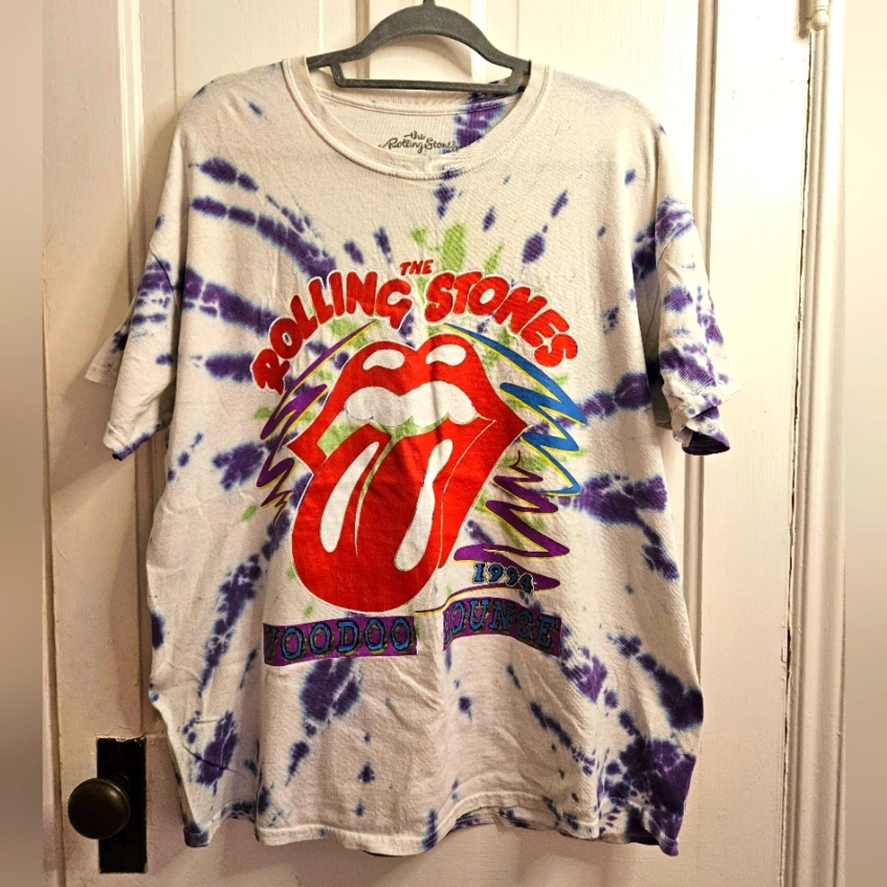 Vintage 1994 Rolling Stone Tie Dye Oversized Shirt size Large